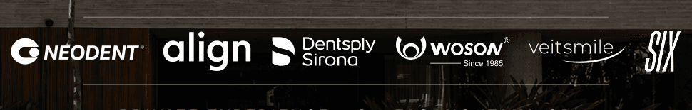 Logos Neodent, Align, Dentsply Sirona, Woson, Veit Smile e SIX